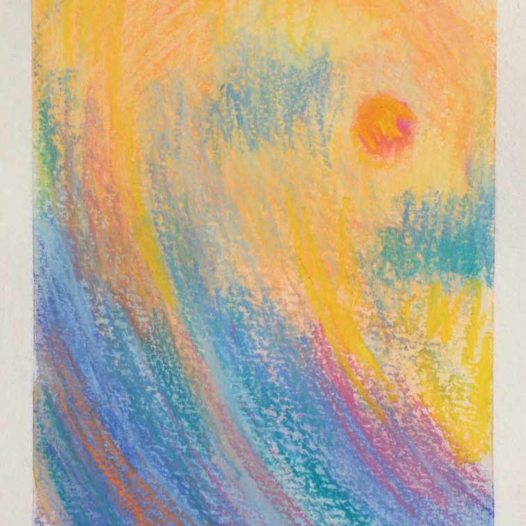Zalazak_sunca16_14,7 x 19,7 cm_akvarel_i_pastel_na_papiru_2020