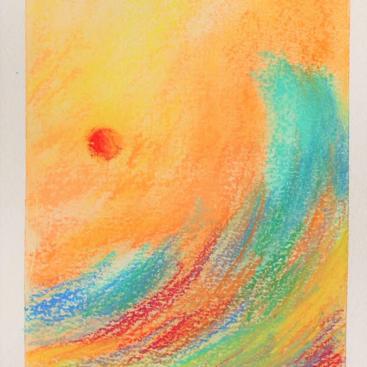 Zalazak_sunca18_14,7 x 19,7 cm_akvarel_i_pastel_na_papiru_2020